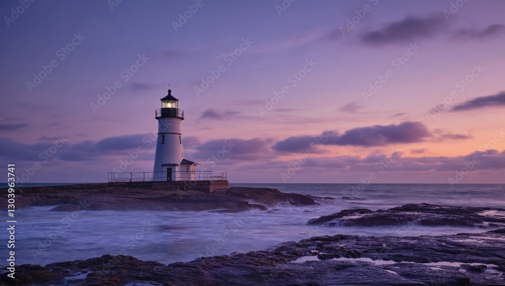 Coastal Lighthouse at Sunset (1) Coastal Lighthouse at Sunset (1)