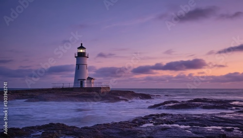 Wallpaper Mural Coastal Lighthouse at Sunset (1) Torontodigital.ca