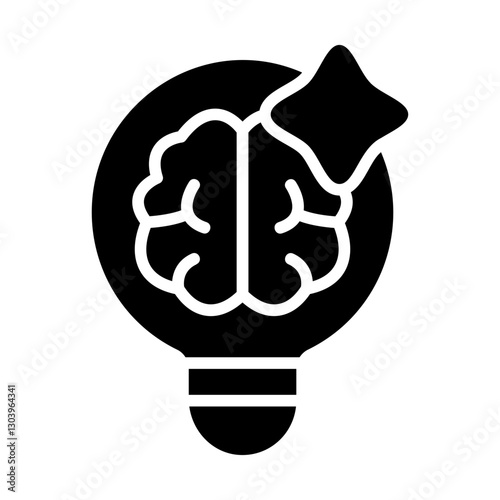 Brainstorming AI Solid Icon