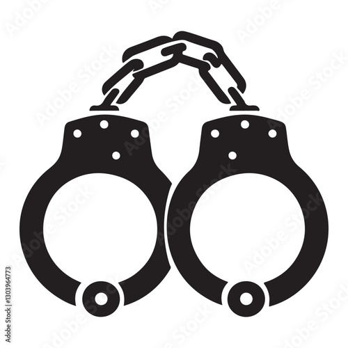 Handcuffs Illustration Symbol of Justice Safety Enforcement and Criminal Apprehension