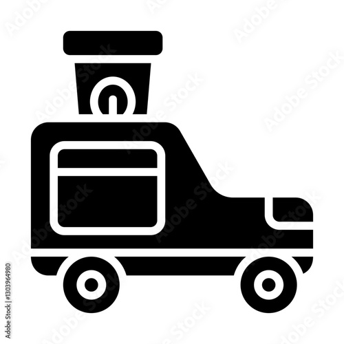 Coffee Truck Solid Icon