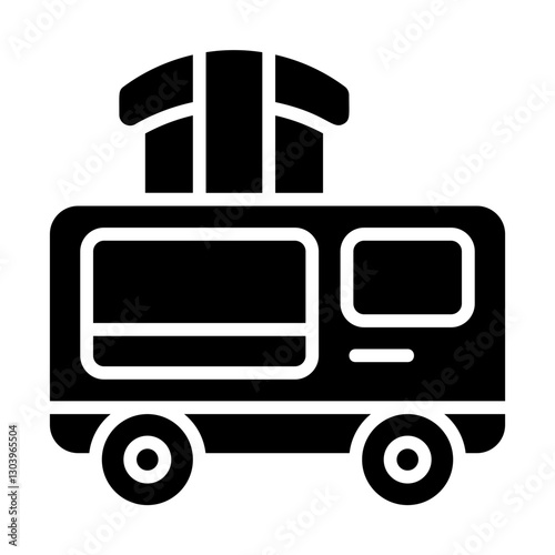 Sushi Truck Solid Icon