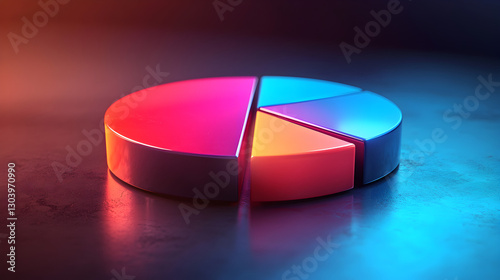 Colorful  D Pie Chart  Data Analysis  Business Graph