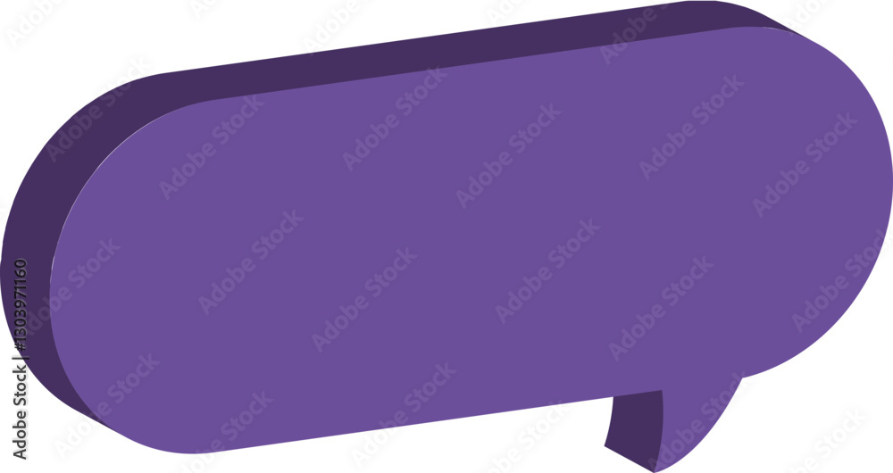 bulle de dialogue en relief violet bulle de dialogue en relief violet