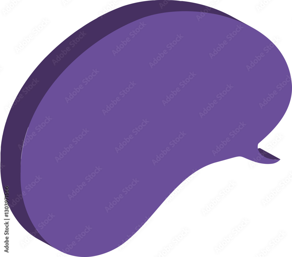 bulle de dialogue en relief violet bulle de dialogue en relief violet