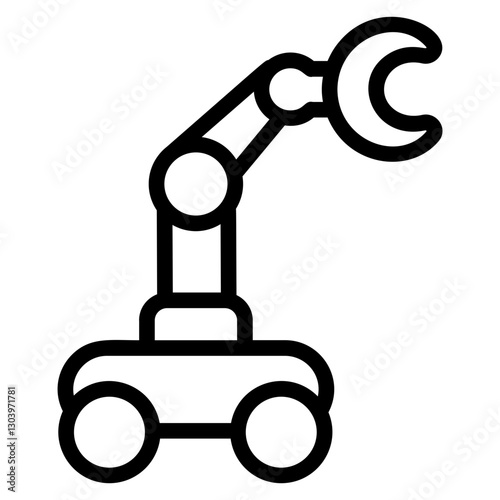 Robotic arm Line Icon