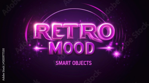 Retro Y2K Chrome Effect Mockup