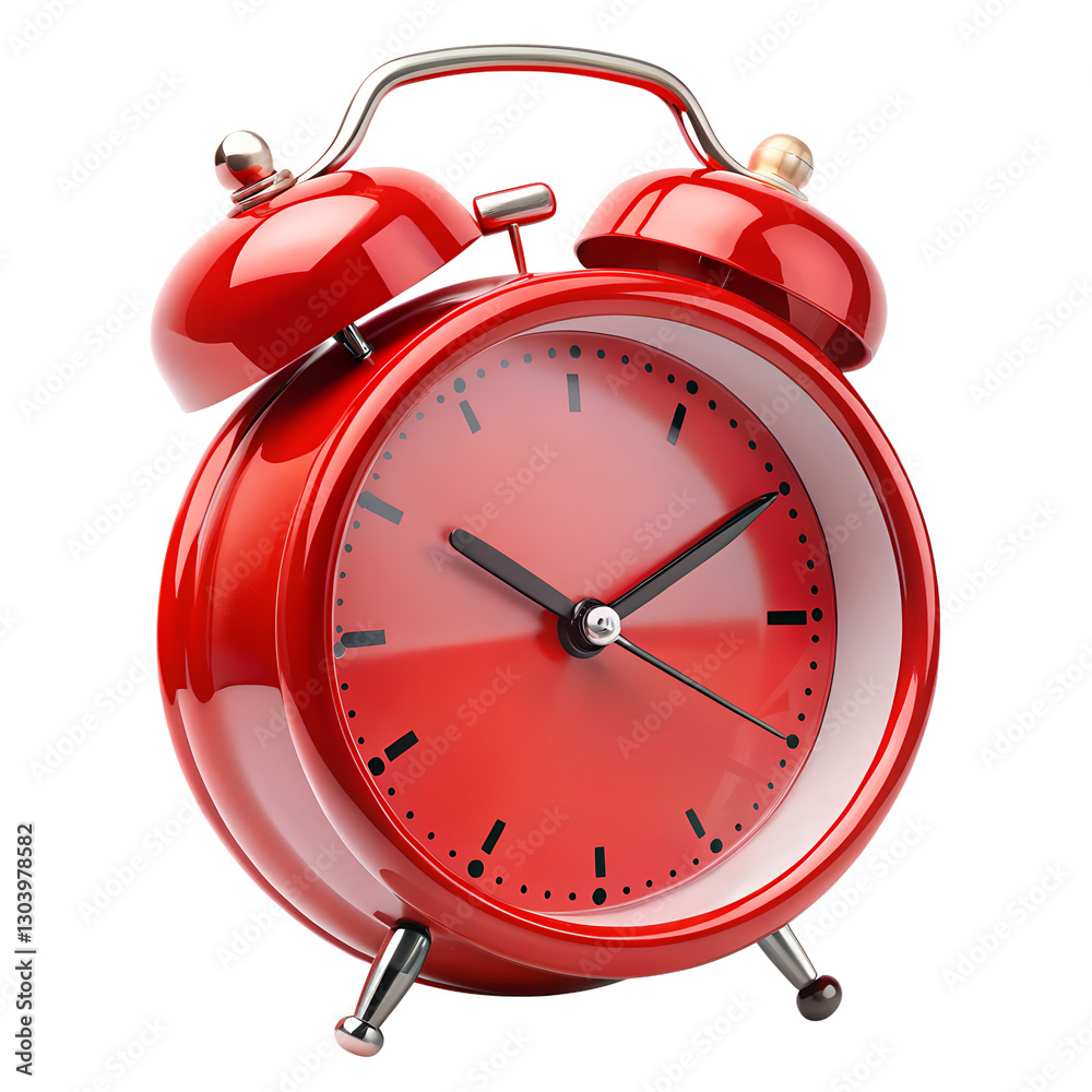 red alarm clock isolated on a transparent background .PNG FORMAT red alarm clock isolated on a transparent background .PNG FORMAT