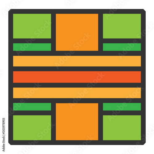 Abstract surrealism colorful rectangle