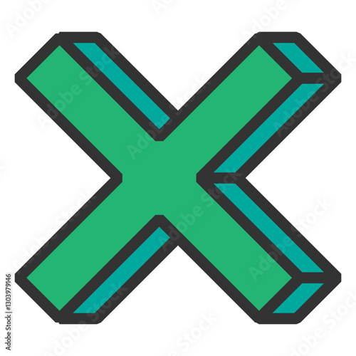 X Shape 3D Bold Fun