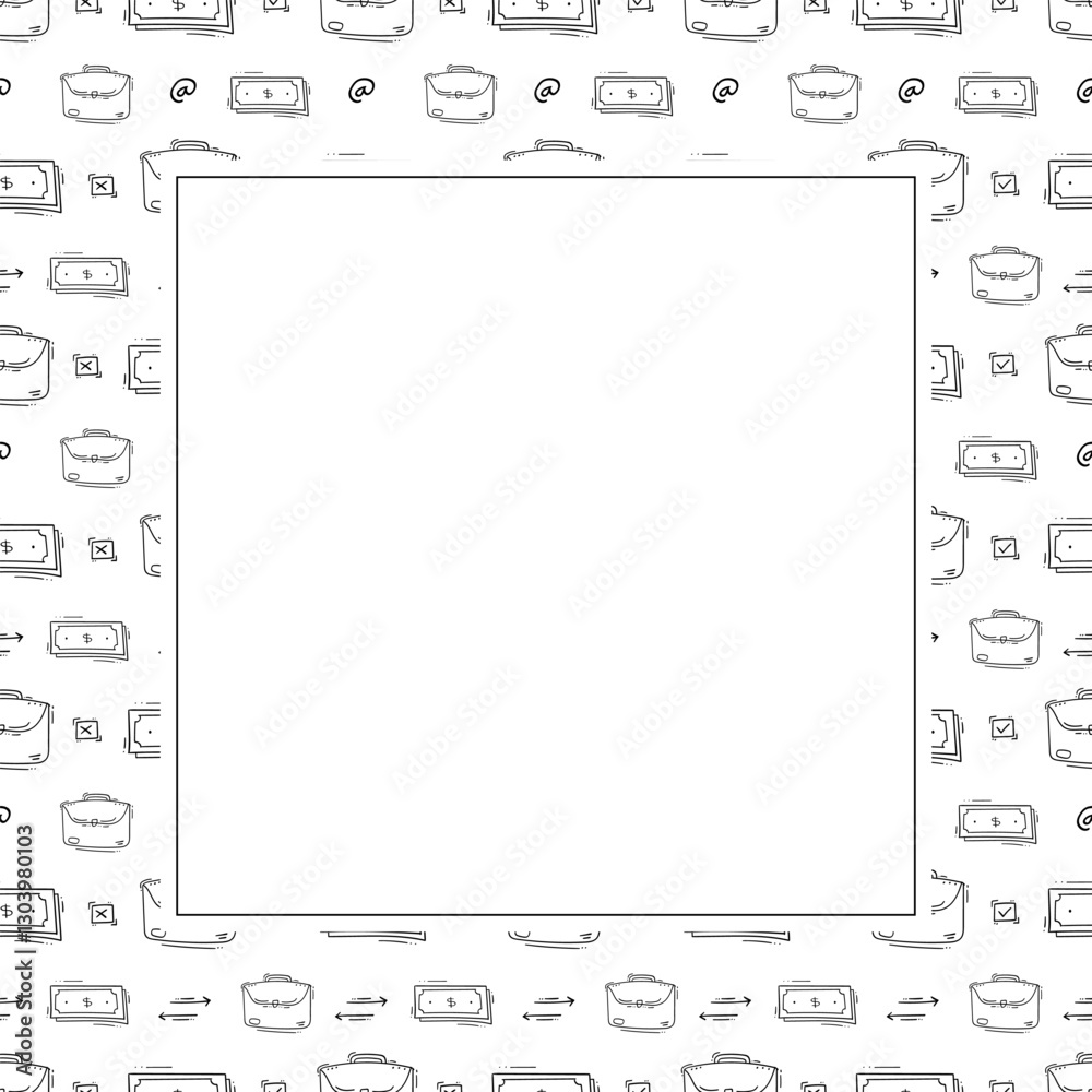 business frame. doodle startup square frame. business background business frame. doodle startup square frame. business background