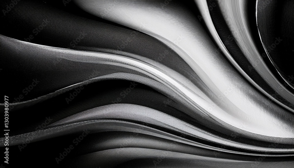Obraz premium black and white monochrome abstract grainy gradient liquid flow texture noise overlay modern designs background edgy minimalistic nostalgic graphic use