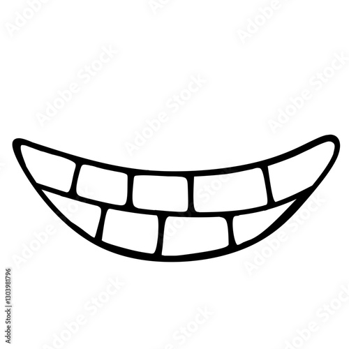 Vector Illustration of smile mouth