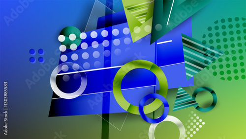 Abstract background geometric design with colorful gradients