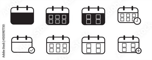 set of callender icon