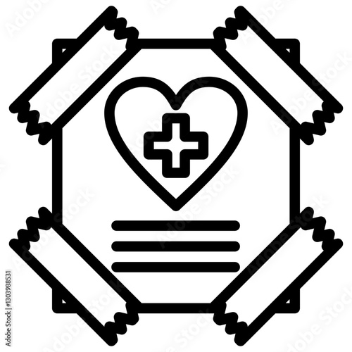 Health Promotion Outline Icon