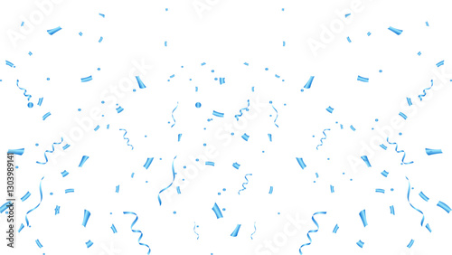 blue confetti party celebration background template