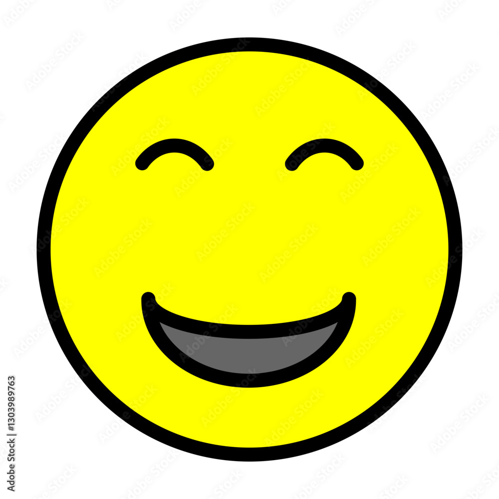 Happy Emoji Vector Filled Icon Design Happy Emoji Vector Filled Icon Design