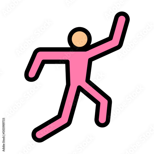 Dancing Man Vector Filled Icon Design