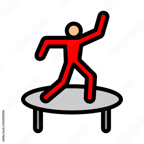 Jumping for Joy Vector Filled Icon Design