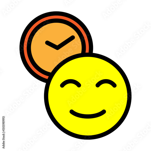 Good Time Vector Filled Icon Design