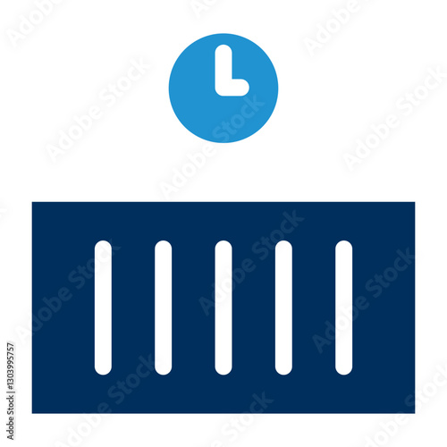 Container Blue Color Icon