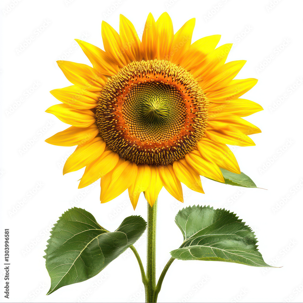 Obraz premium sunflower on white background