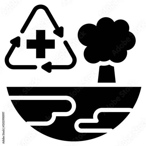 Environmental Health Glyph Icon