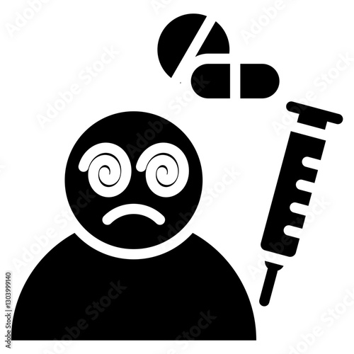 Subtance Abuse Glyph Icon