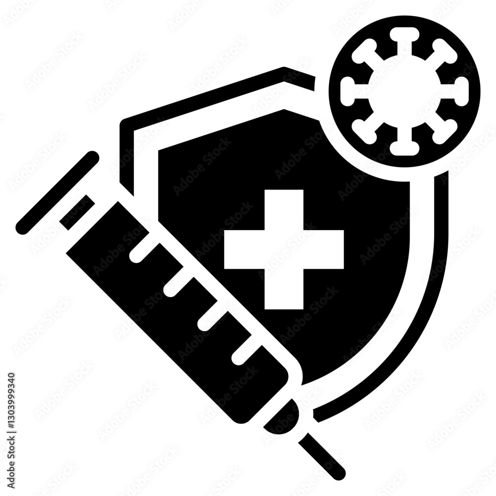 Obraz premium Immunization Glyph Icon