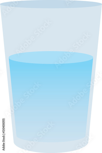 Glass of water design. Water glass vector design.