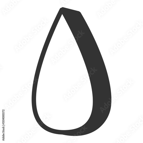 3d water drop shape memphis bold fun
