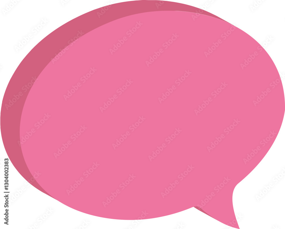 pink speech bubble
