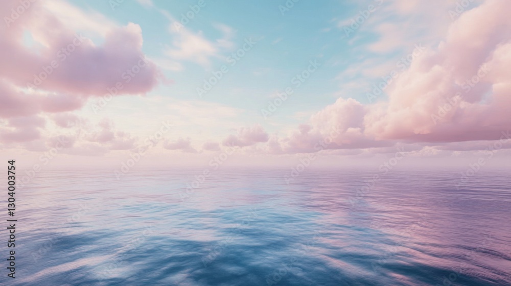 Obraz premium ピンクと水色の景色 海