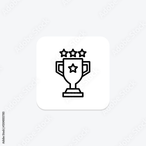 Trophy line icon, vector, pixel perfect, illustrator file