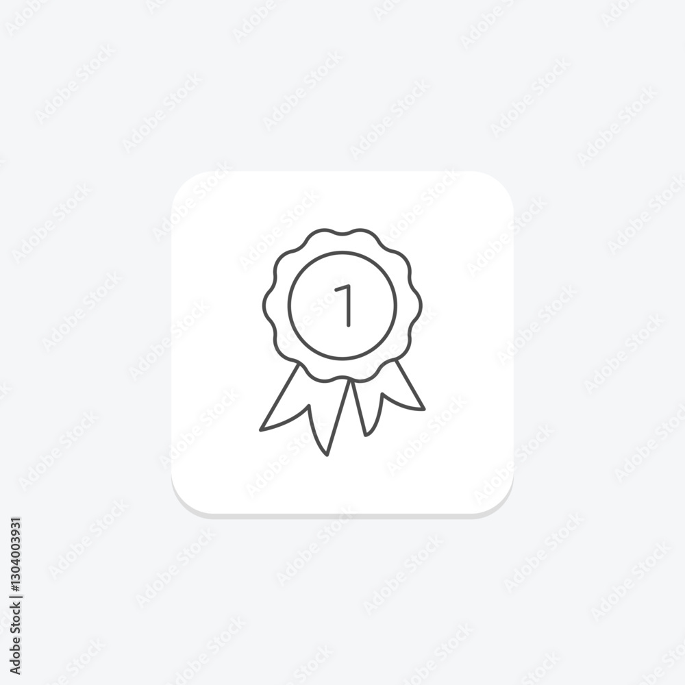 First Winner thinline icon, vector, pixel perfect, illustrator file First Winner thinline icon, vector, pixel perfect, illustrator file
