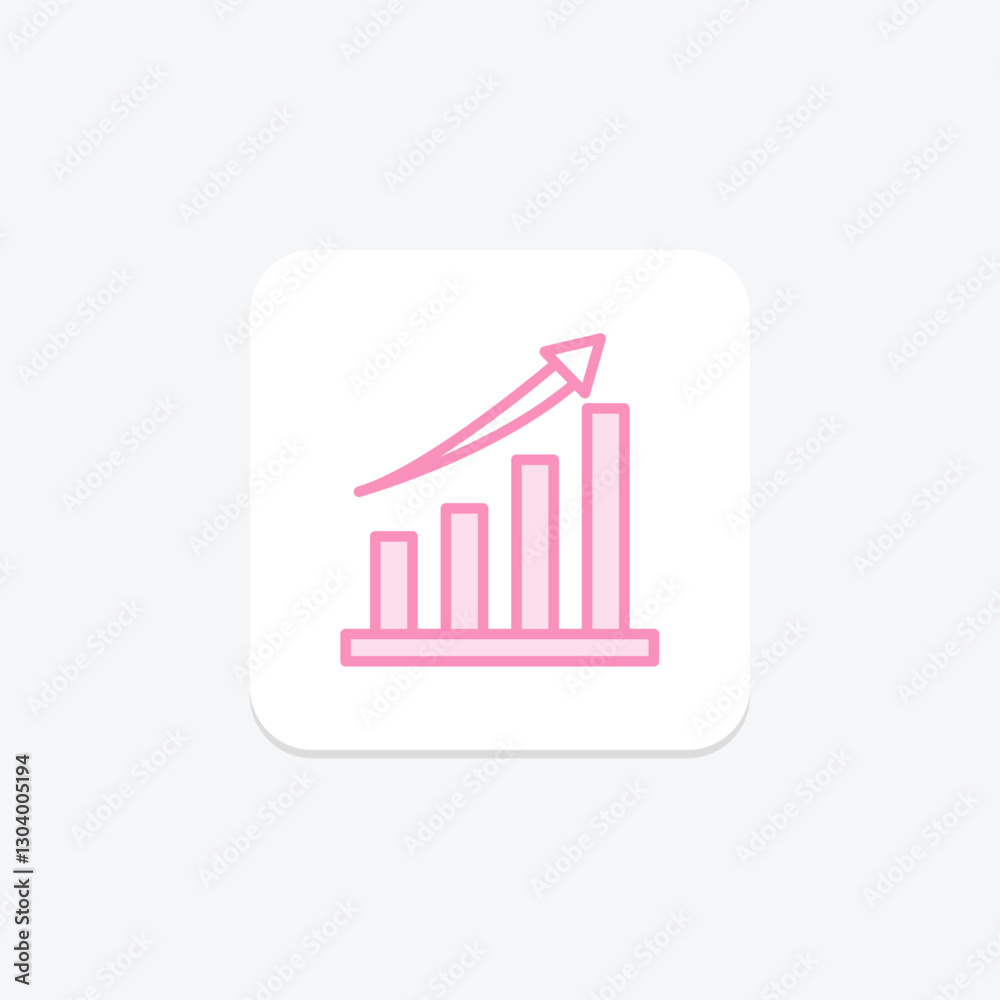 Growth Icon duotone line icon, vector, pixel perfect, illustrator file Growth Icon duotone line icon, vector, pixel perfect, illustrator file
