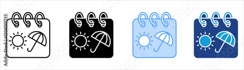 Vacation Icon Set Multiple Style Collection