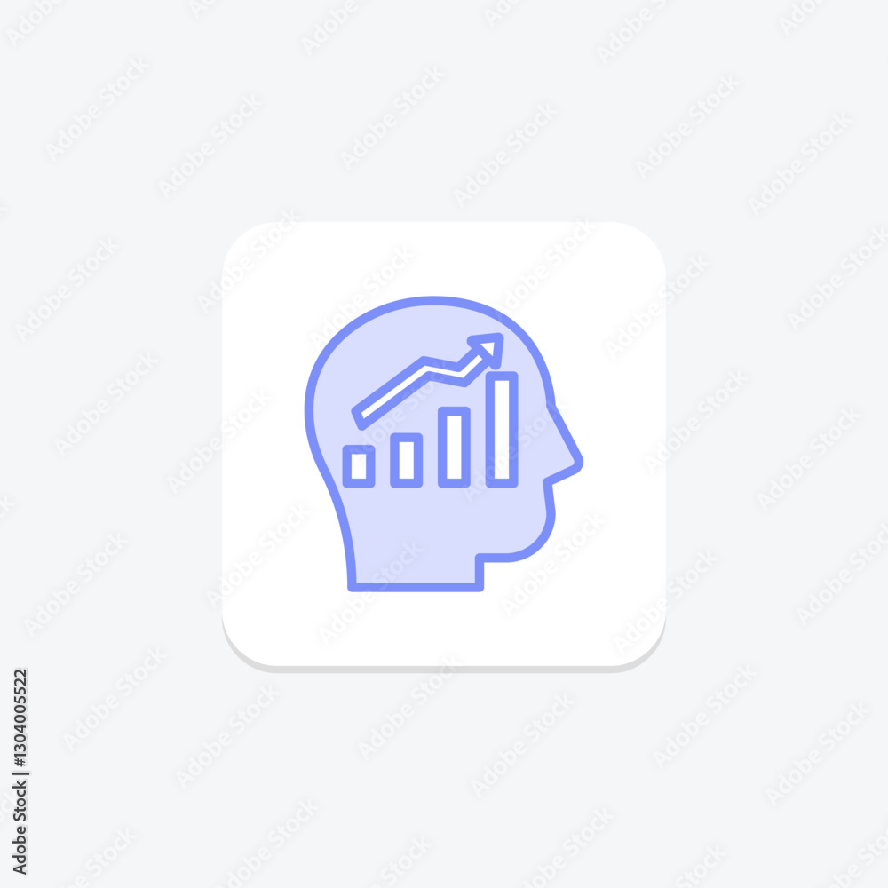 Growth Mindset duotone line icon, vector, pixel perfect, illustrator file Growth Mindset duotone line icon, vector, pixel perfect, illustrator file