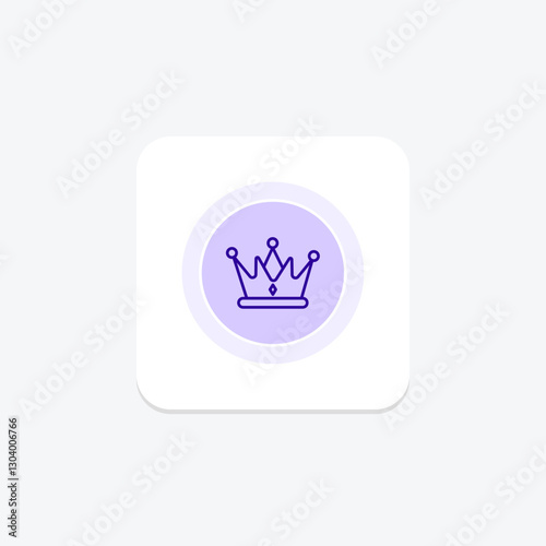 Winner Crown color circle icon, vector, pixel perfect, illustrator file