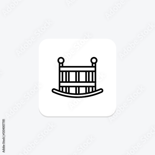 Nursery Furniture line icon, vector, pixel perfect, illustrator file