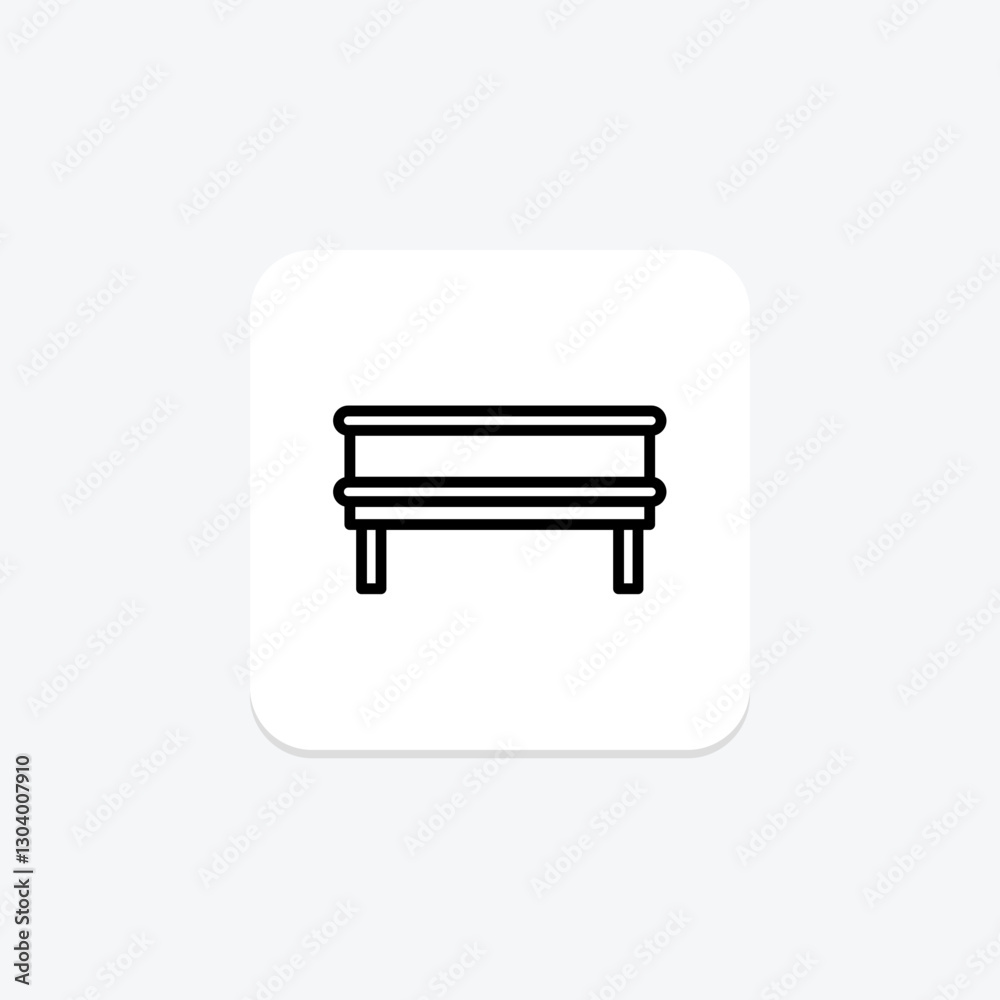 Storage Bench line icon, vector, pixel perfect, illustrator file Storage Bench line icon, vector, pixel perfect, illustrator file