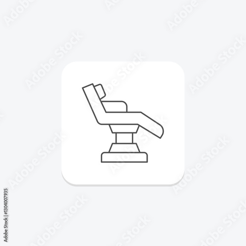Recliner thinline icon, vector, pixel perfect, illustrator file