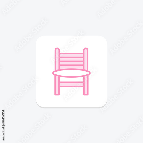Dining Chair duotone line icon, vector, pixel perfect, illustrator file