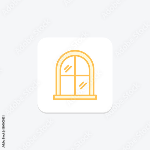Window duotone line icon, vector, pixel perfect, illustrator file