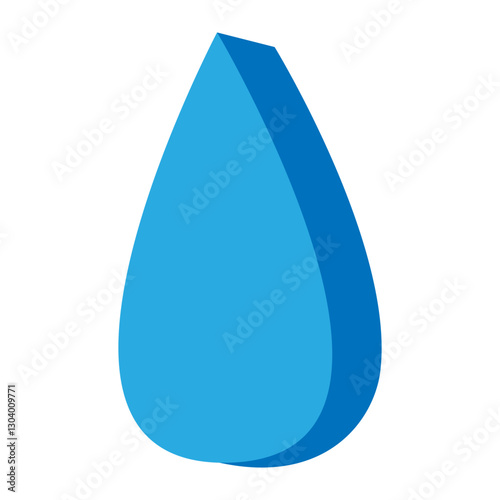 3d water drop shape memphis bold fun