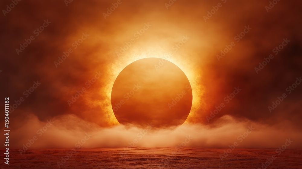 Total solar eclipse, a breathtaking celestial display of nature's power dramatic