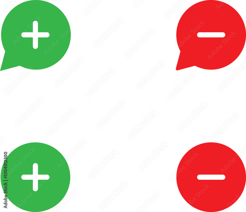 Obraz premium Plus and minus sign.