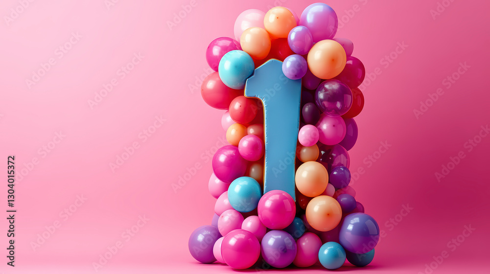 Balloon-Filled Number One Balloon-Filled Number One