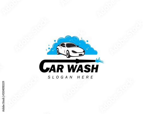 Cartoon car wash logo, Perfect logo for business related to automotive industry